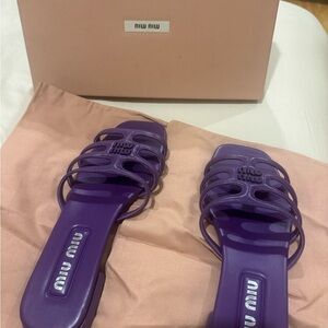 Miu Miu Strappy Purple Sandals